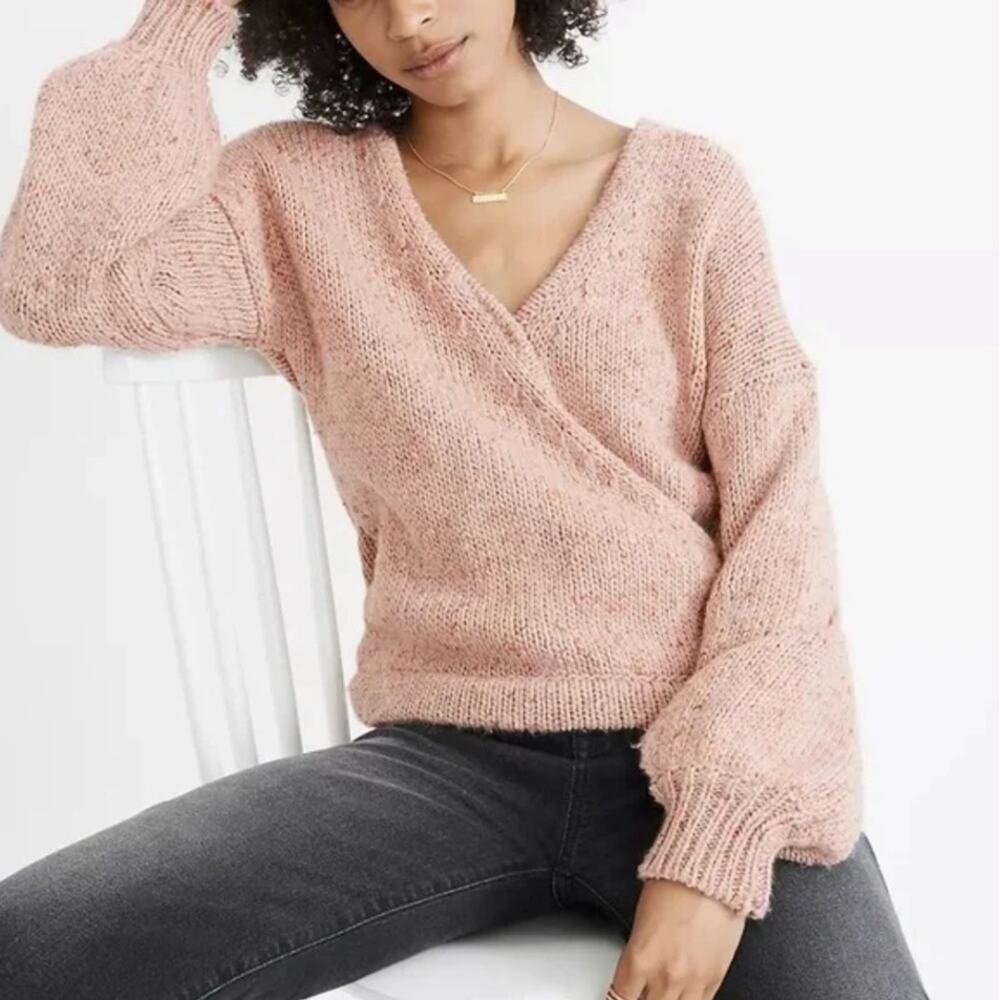 Madewell Beresford Front Wrap Pullover Sweater